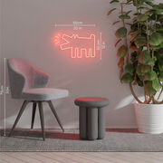 Keith Haring Barking Dog neon light